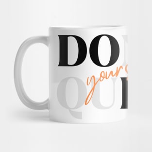 Black Orange Simple Typography Mug